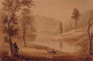 Schwanensee, ca. 1837 von Alfred Jacob Miller