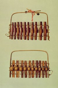 Marimba, Vorder- und Rückansicht, Südafrika, aus 
