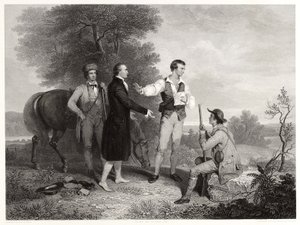 Die Gefangennahme von Major Andre, nach Asher B. Durand, ca. 1846 von Alfred Jones