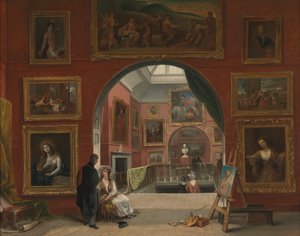 Innenansicht der British Institution (Alte Meister Ausstellung, Sommer 1832)