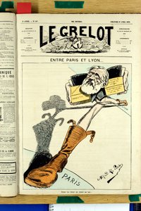 Cover von „Le Grelot“, Nummer 107, Satire in Farben von Alfred Le Petit