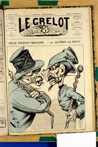 Titelblatt von „Le Grelot“, Nummer 189, Satirisch in Farben