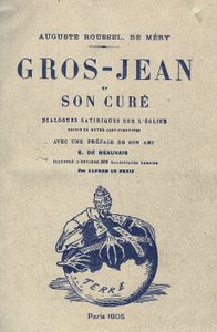 Illustration von Alfred Le Petit (1841-1909) für das Titelblatt von Gros-Jean und seine Kur von Alfred Le Petit