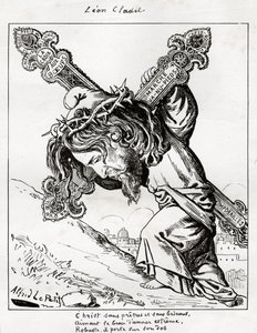 Karikatur von Leon Cladel, ca. 1875-80 (Gravur)