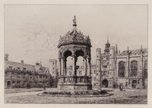 Cambridge: Der Große Hof des Trinity College von Alfred Louis Brunet Debaines