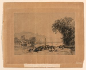 Die Ufer der Seine in Rouen von Alfred Louis Brunet Debaines