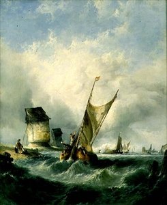 Ein windiger Tag an der Maas von Alfred Montague
