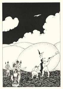 Lucians Wahre Geschichte: Das Ei des Halcyon (Stich) von Alfred Payne Garnett
