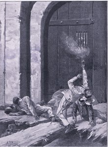 Delhi: Leutnant Salkeld, Bengal Engineers sprengen das Kaschmir-Tor, Illustration aus British Battles on Land and Sea, 1915