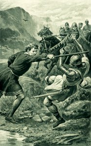 Wallace, angegriffen von Lord Percys Anhängern von Alfred Pearse