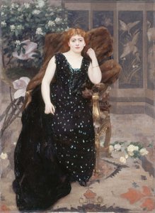 Porträt von Jane Hading von Alfred Roll