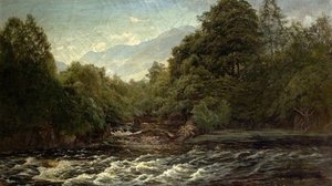 Der Lachs-Pool (Lachs-Pool am Spean, Schottland) von Alfred Pizzey Newton