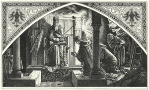 Otto III. am Grab von Karl dem Großen von Alfred Rethel