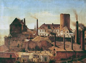 Die Harkort-Fabrik in Burg Wetter, ca. 1834