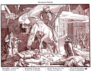 Totentanz 1848: Der Tod als republikanischer Held von Alfred Rethel