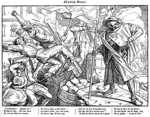 Totentanz 1848: Der Tod führt revolutionäre Bürger