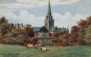 Chichester, Kathedrale, von den Wiesen