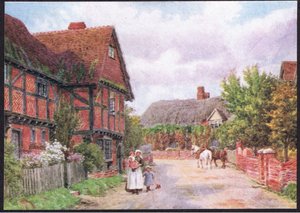 Cottages in East Hagbourne, aus Die Cottages und das Dorfleben im ländlichen England, veröffentlicht von Dent & Sons Limited, 1912