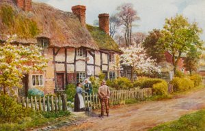 Cottages in Welford on Avon, Warwickshire von Alfred Robert Quinton