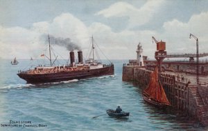 Folkestone, Abfahrt des Kanalbootes