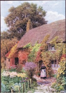 Omas Cottage, Henley Common, in der Nähe von Midhurst, Sussex, aus Die Cottages und das Dorfleben im ländlichen England, veröffentlicht von Dent & Sons Limited von Alfred Robert Quinton