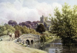 Die Brücke, Coombe Bissett, in der Nähe von Salisbury von Alfred Robert Quinton