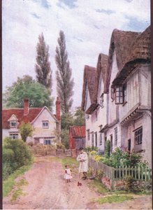 Die Drei Giebel, Kersey, Suffolk, aus Die Cottages und das Dorfleben im ländlichen England, veröffentlicht von Dent & Sons Limited