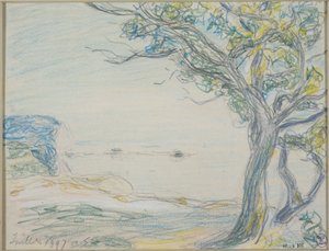 Bäume am Meeresufer von Alfred Sisley