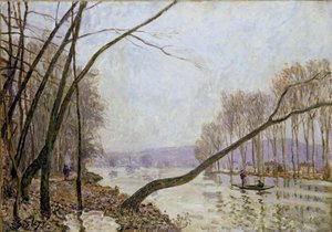 Ufer der Seine im Herbst