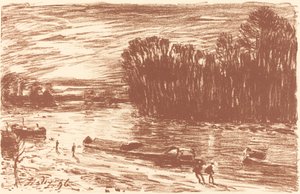 Ufer des Loing bei Saint-Mammès