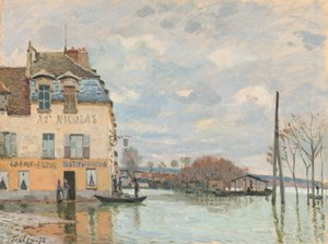 Überschwemmung in Port-Marly von Alfred Sisley