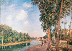 „Saint-Mammès. Juni-Sonnenschein“ Gemälde von Alfred Sisley (1839-1899)