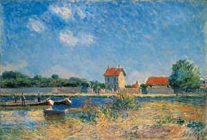 Die Ufer des Canal du Loing bei Saint-Mammes von Alfred Sisley