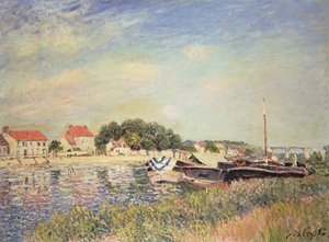 Die Ufer des Loing bei Saint-Mammes, 1885 von Alfred Sisley