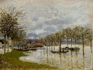Die Flut auf dem Weg nach Saint-Germain, 1876 von Alfred Sisley