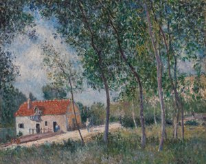Die Straße von Moret nach Saint-Mammès, 1883-85 von Alfred Sisley