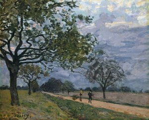 Die Straße von Versailles nach Louveciennes, wahrscheinlich 1879 von Alfred Sisley