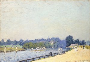 Die Straße nach Hampton Court; La Route de Hampton Court, 1874 von Alfred Sisley
