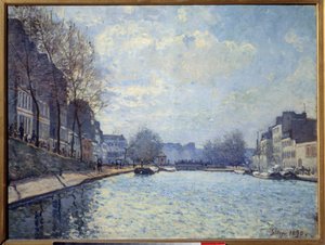 Blick auf den Canal Saint Martin in Paris im Jahr 1870 von Alfred Sisley