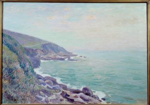 Ansicht der Küsten von Wales im Nebel von Alfred Sisley