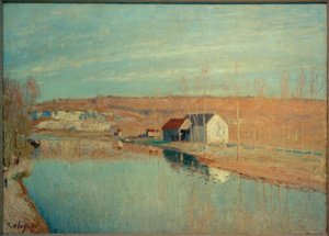 Le Loing und die Hänge von St. Nicaise - Märzensonne von Alfred Sisley