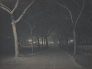 Eine eisige Nacht von Alfred Stieglitz