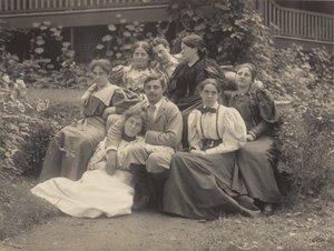 Ma, Tante Rosa, Selma, Ag, Emmy, Ralph Bernheim, Hans Wetzler und Minnie Wetzler, Lake George von Alfred Stieglitz
