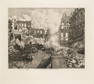 Paris im Zug. Abriss des Vaudeville-Theaters: rue du Dix-Décembre