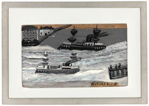 Kanonenboote im Krieg von Alfred Wallis