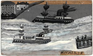 Kanonenboote im Krieg von Alfred Wallis