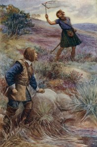 James Graham, Marquis von Montrose, schottischer Royalistischer Kommandant, erhält Nachricht von einer Invasion irischer Truppen in Schottland, 1644 von Alfred Wallis Mills