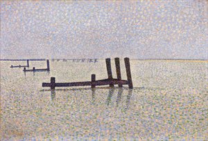 Blick auf den Ärmelkanal in Nieuport (Nieuwpoort) in Belgien von Alfred William Finch