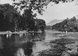 Fluss bei Ratnapura, um 1890, 1910