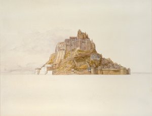 Mont St Michel vom Sand, ca. 1876 von Alfred William Hunt